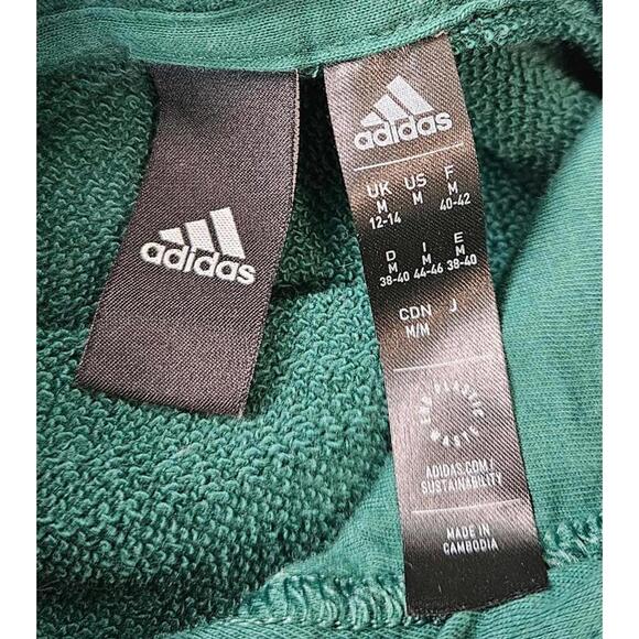 Adidas Women's Green Hoodie with Colorful Stripes Size Medium - Picture 6 of 8